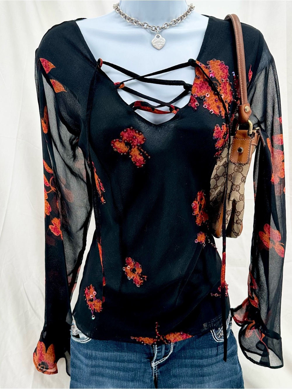 Beaded Whimsygoth Y2K Fairy Chaudry Top